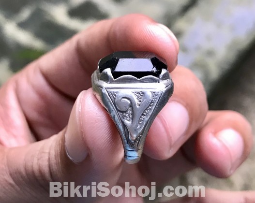 Silver ring সৌদি আরব এর মডেল এর রুপার আংটি পাথর সহ